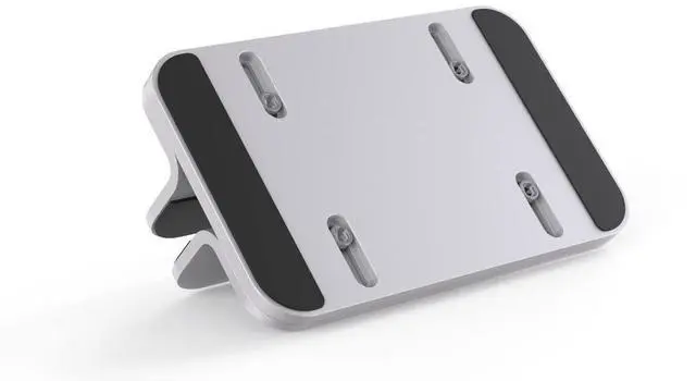 Alt view image 3 of 7 - Aluminum Laptop Stand, Sturdy and Adjustable, Compatible with Apple MacBook Pro/Air, Mac Mini, iPad Pro, Silver
