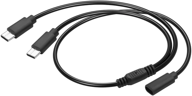 Main image of USB Type-C Female to Two Male Cable 0.7m/2.29Ft USB C Splitter 1 in 2 Out, Multi USB C Splitter Cable Suitable for PC, Keyboard, Mouse PS5 TV, Laptop(1 Female to 2 Male 0.7m/2.29FT)
