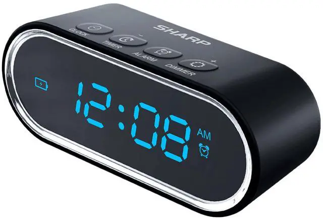 Main image of Travel Alarm Clock with Rechargeable Mini Power Bank Portable Digital Alarm Clock with Countdown Timer, Adjustable Brightness, USB-C Emergency Phone Charger
