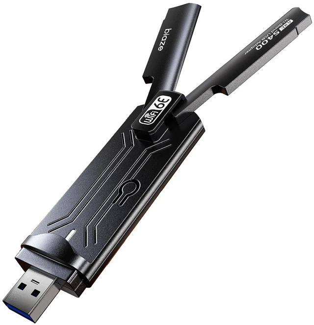 Main image of Biaze Wireless WiFi 6E Adapter 5400Mbps USB 3.0 - Dual Band Gaming WiFi Adapter for PC & Laptop, Plug and Play WiFi 6E Network Card with External Antenna(WiFi6E 5400Mbps)