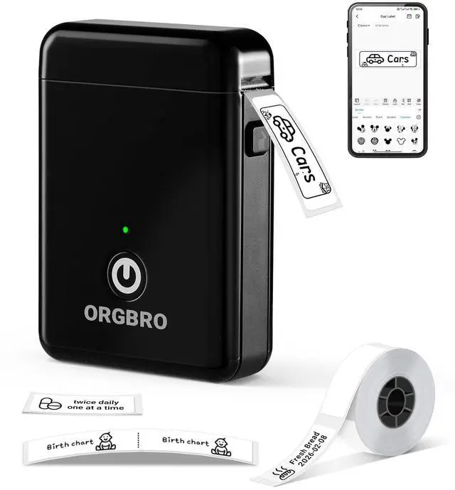 Main image of Label Maker Machine with Tape, X1 Portable Bluetooth Mini Label Printer, Support Pre-Cut & Continuous Label, Wireless Small Label Makers with Versatile App for School Home Office Organization