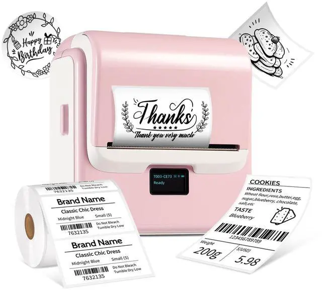 Main image of Label Maker Machine with Tape, T003 Thermal Label Maker, 2 Inch Bluetooth Label Printer Compatible with Phone & PC, Sticker Printer Barcode Thermal Maker for Small Business, Home, School