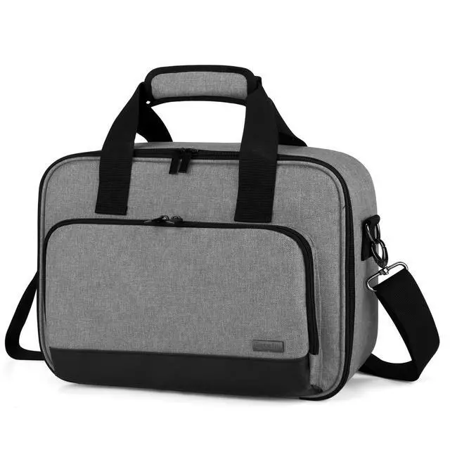 Alt view image 7 of 7 - Projector Case, Projector Bag with Protective Laptop Sleeve, Projector Carrying Case with Accessories Pockets, Large(16 x 11.5 x 5.75 Inches), Gray