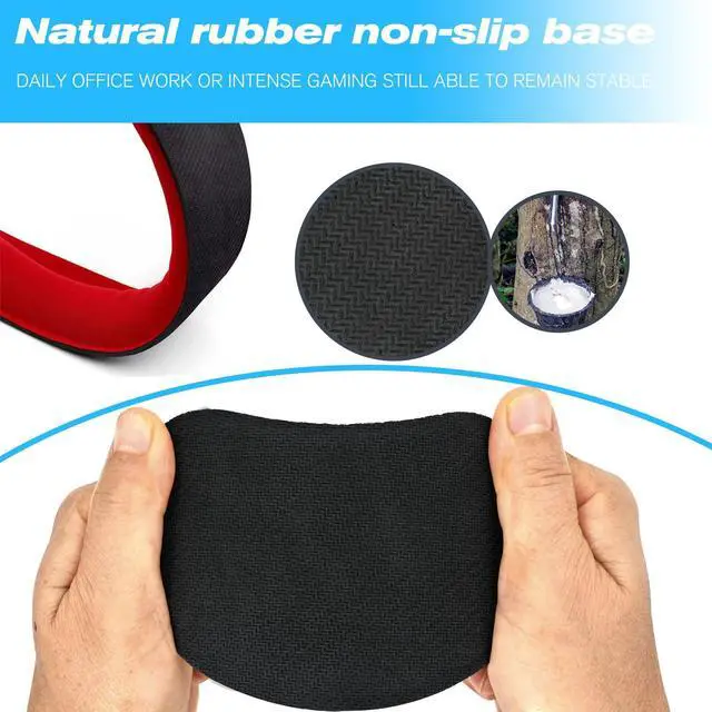 Alt view image 4 of 7 - Keyboard Wrist Rest and Mouse Wrist Rest Set - Ergonomic Memory Foam Wrist Cushion - for Wrist Support on Computer, Laptop, Office, Playing Games, Typing Relieves Wrist Pain Red