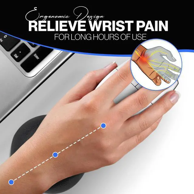 Alt view image 7 of 7 - Comfy Glide Palm/Wrist Rest - Smooth Gliding Left and Right-Hand Ergonomic Memory Foam Wrist Support for Mouse or Keyboard - Anti-Fatigue - Stress and Pain Relief for Carpal Tunnel - Jet Black