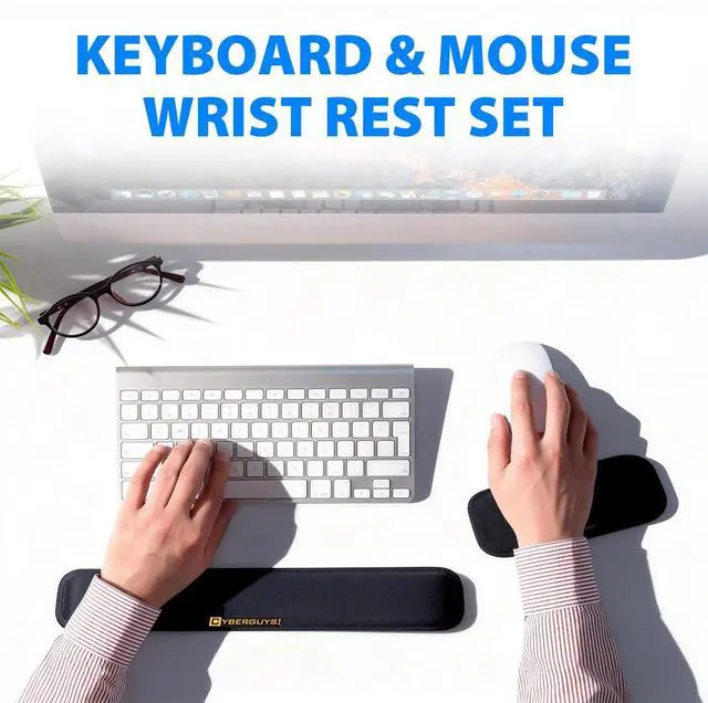 Alt view image 3 of 7 - ! Ergonomic Keyboard Wrist Rest and Mouse Pad Set