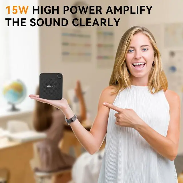 Alt view image 2 of 7 - Portable Voice Amplifier with Wired Microphone Headset, Rechargeable PA System Speaker Personal Microphone, Speech Amplifier Power Amplifiers Loudspeaker for Teachers/Metting/Tour Guide
