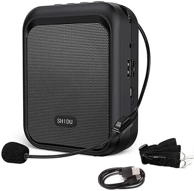 Main image of Mini Voice Amplifier Portable Rechargeable Bluetooth Speaker with Wired Microphone Headset 10W 1800mAh PA system Supports MP3 Format Audio for Teacher, Taxi Driver, Coaches, Training, Tour Guide