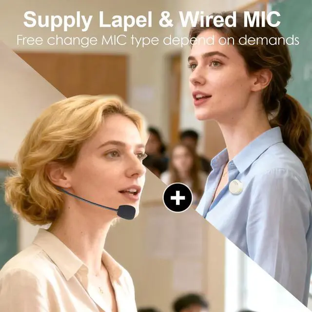 Alt view image 6 of 7 - Voice Amplifier for Teacher with Wireless Magnetic Lapel Microphone, Portable Integrated Storage and Charge Design, 20W Powerful Personal Megaphone Speaker for Classroom, Tour Guide, Elderly