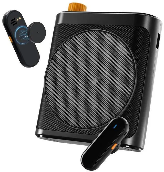 Main image of Voice Amplifier for Teachers with Wireless Magnetic Lavalier Microphone, Bluetooth Portable Rechargeable Speaker, 2 Mics for Classroom, Meetings, Speeches, Outdoor (Black)