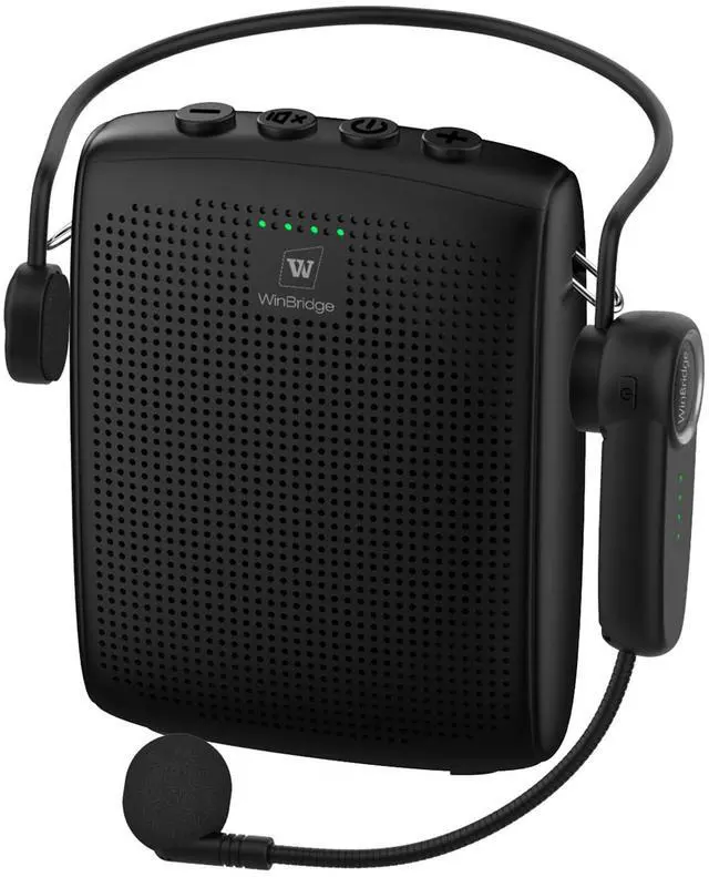 Main image of WinBridge Voice Amplifier with Bluetooth, Portable Speaker and Microphone Set, Wireless Mic Headset Speaker for Teachers, Tour Guide, Public Speaking, Fitness Instructors, Features Mute, 15W WB002