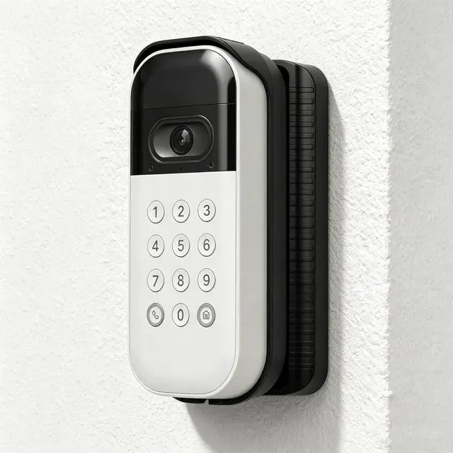 Main image of Swivel Mount for myQ Smart Garage Video Keypad, 40°-140° Angled Corner Mount, Compatible with myQ Garage Door Opener, Easy Installation, Reduces Blind Spots, Black (Keypad Not Included)