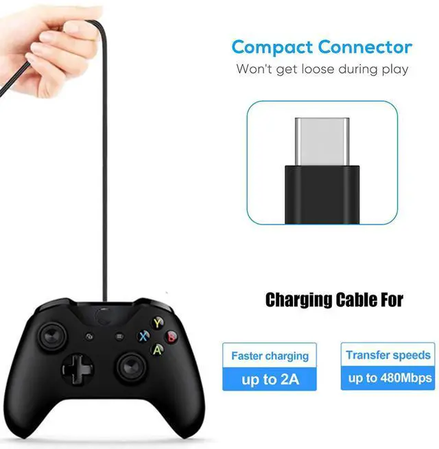 Alt view image 2 of 3 - 2 Pack 10FT USB Type C Fast Charger Cord for Blink Outdoor 4 (4th Gen), Xbox Series S/X and Xbox Elite Controller Series 2 USB C Cable for PS5, Switch Controller Replacement Charging Power Cable