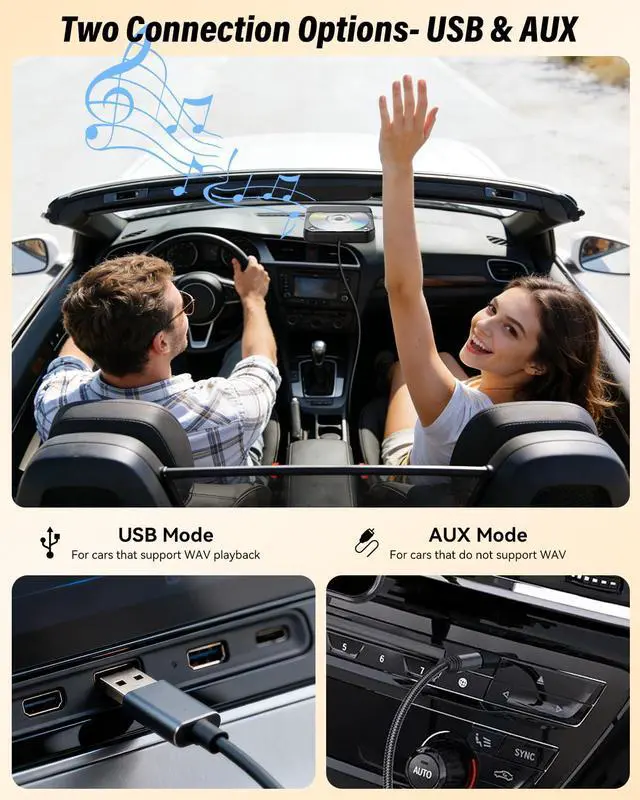 Alt view image 3 of 7 - CD Player for Car with USB/AUX Port | External CD Player with Remote Control & Anti-Skip,Plug & Play for Vehicle, Compatible with Car, Laptop, TV, Computer