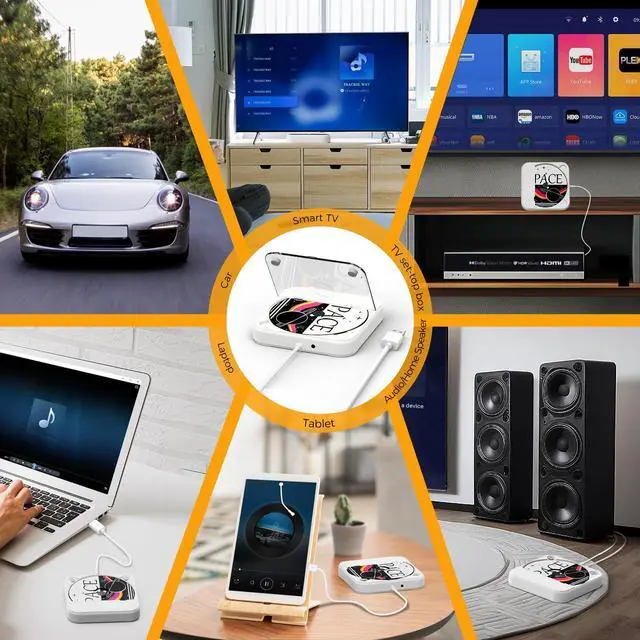 Alt view image 7 of 7 - CD Player for Car with USB Port & AUX Port, External Portable CD Player for car, Plugs into Car USB Port, Laptop, TV, Computer, USB Portable Car CD Player Plug and Play