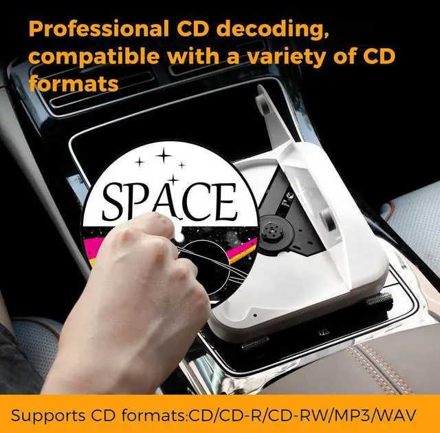 Alt view image 5 of 7 - CD Player for Car with USB Port & AUX Port, External Portable CD Player for car, Plugs into Car USB Port, Laptop, TV, Computer, USB Portable Car CD Player Plug and Play