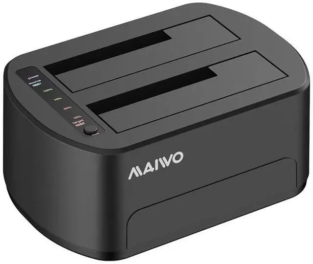 Alt view image 2 of 7 - External Hard Drive Docking Station with Offline Clone for 2.5/3.5" SATA HDD/SSD, 5Gbps with UASP, 48TB Capacity, Dual Bay USB 3.0 to SATA Adapter Duplicator