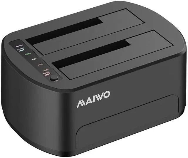 Main image of External Hard Drive Docking Station with Offline Clone for 2.5/3.5" SATA HDD/SSD, 5Gbps with UASP, 48TB Capacity, Dual Bay USB 3.0 to SATA Adapter Duplicator