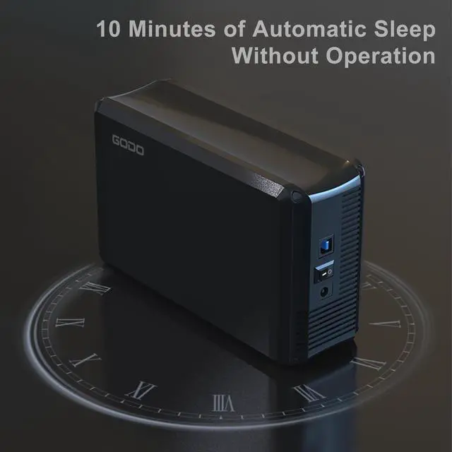 Alt view image 4 of 7 - 3.5 inch Dual Bay Hard Drive Enclosure,USB3.0 to 3.5" SATA HDDs External Enclosure,RAID 0/1/JBOD/PM Mode,Max 40TB RAID Hard Drive Docking Station,Aluminum