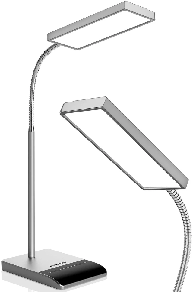 Main image of Desk Lamp, 800LM LED for Home Office, True Eye-Caring for Reading | 50 Lighting Modes, 2X Wider Panel, 360° Flexible Gooseneck, Touch Control, 12W Bright Table Lamp for Dorm, Bedroom, Study
