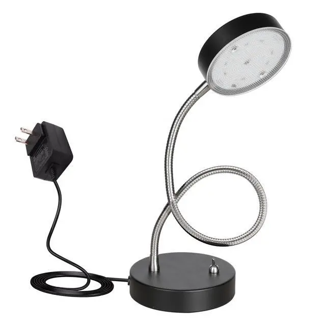 Main image of 19.25" Flexible Gooseneck LED Desk Lamp, Plun-in Table Light with Stable Base, 4.5W 260LM 4000K, 65 Cord Small Desk Light for Home Office, Study, ETL Listed