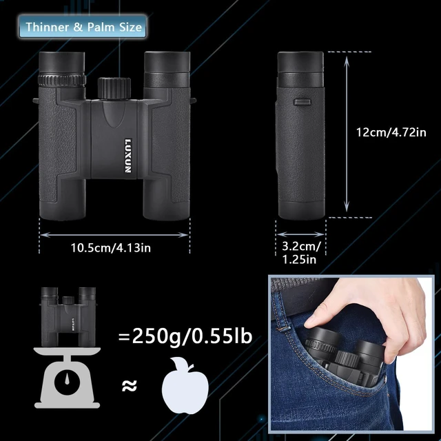 Alt view image 2 of 6 - Compact Binoculars for Adults Kids, 15x25 Mini Binoculars High Powered, Small Binocular for Bird Watching, Cruise Ship, Travel, Hiking,Camping