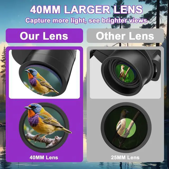 Alt view image 2 of 7 - 25x40 Binoculars for Adults High Powered with Compass, Compact HD Waterproof Binoculars for Bird Watching, Hunting, Concerts, Travel & Outdoor Adventures