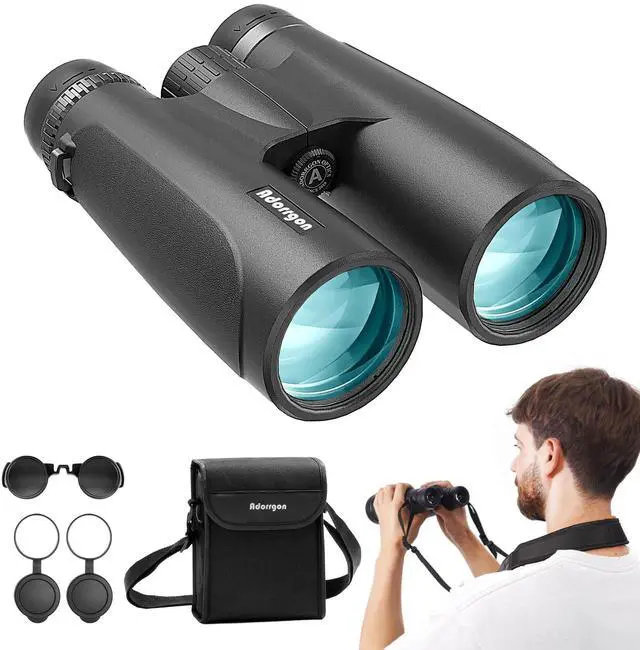 Main image of 12x54 Binoculars for Adults High Powered - Large Eyepiece & Waterproof | BAK4 Prism, Clear Low Light Vision, Easy Focus, for Bird Watching, Wildlife, Cruise, Travel, Hunting, Outdoor Sports