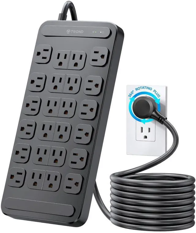 Main image of Large Surge Protector Power Strip with Multiple Outlets, 24 AC, 6ft