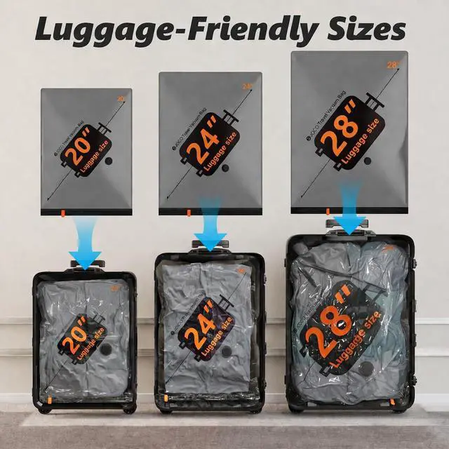 Alt view image 4 of 5 - Travel Vacuum Bags with Cordless Electric Pump, 16 Combo Compression Packing Cubes for Clothing Clothes, Luggage Suitcase Organizer, Space Saver Vacation Cruise Travel Essentials