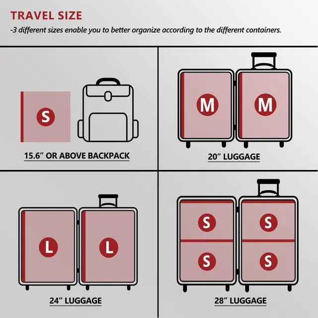 Alt view image 3 of 5 - Travel Vacuum Bags for Clothing with Rechargeable Electric Pump, Compression Packing Cubes Organizer Storage for Luggage Suitcase, Space Saver Seal Bags for Vacation Cruise, 18 Combo