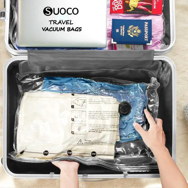 Alt view image 5 of 5 - Travel Vacuum Bags for Clothing with Rechargeable Electric Pump, Compression Packing Cubes Organizer Storage for Luggage Suitcase, Space Saver Seal Bags for Vacation Cruise, 18 Combo