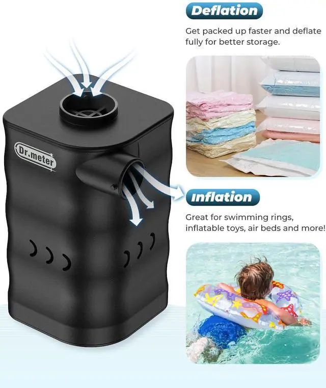 Alt view image 4 of 7 - 6000mAh Rechargeable Long-Lasting Air Pump for Inflatables