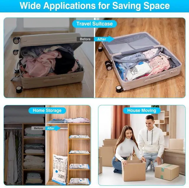 Alt view image 7 of 7 - Cordless Electric Pump for Vacuum Storage Bags Travel Air Pump for Various Space Saver Bags Portable Rechargable Seal Bag Pump for Compression Clothes, Blanket, Luggage (White)