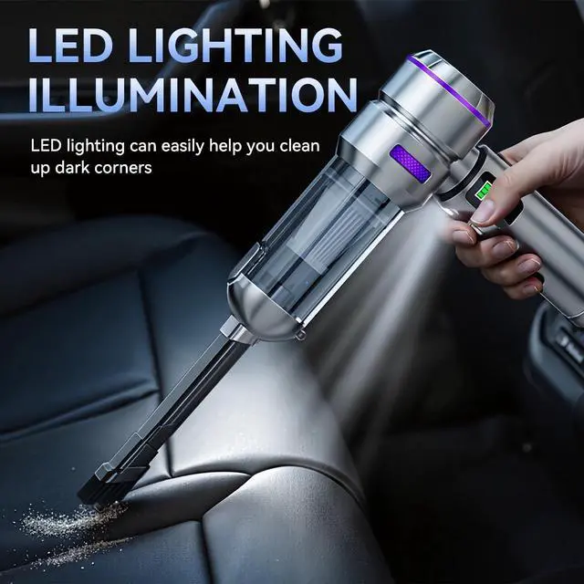 Alt view image 7 of 7 - Car Vacuum Cleaner High Power 20000Pa Cordless Handheld Mini Vacuum & Air Duster for Car & Desk, Home, Office & Camping, Ideal Gift for Men & Women, 6000mAh Battery (Fast Charging Edition)