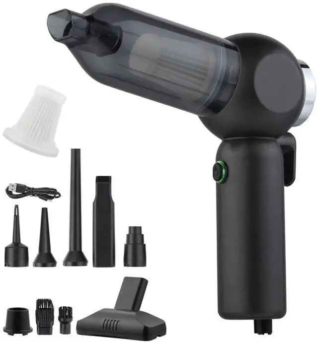 Main image of Handheld Car Vacuum Cleaner, 6 in 1 Multi-function Cordless Small Vacuum, 17000PA Adjustable Portable with Brushless Motor for Inflation, Dust Blowing, Suction for Car, Home, Office All in One