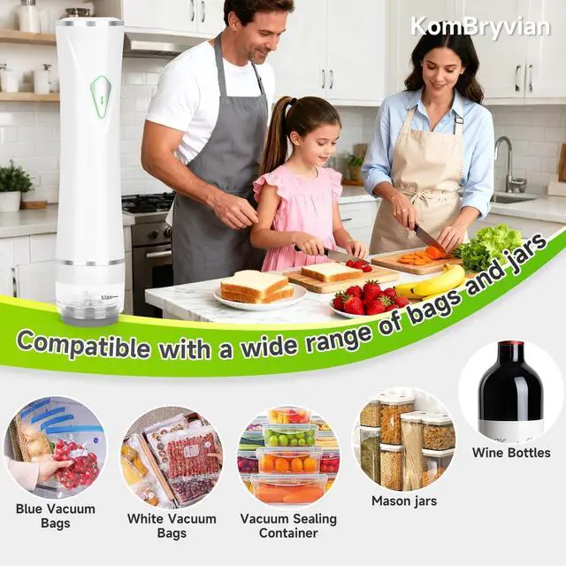Alt view image 7 of 7 - Vacuum Sealer for Food with 30 BPA-Free Bags, Auto Stop