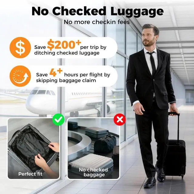 Alt view image 4 of 7 - Travel Vacuum Seal Bags with Wireless Rechargeable Pump, 25L Durable Reusable Compression Packing Bags for Carry-On Suitcase & Backpack, IP67 Waterproof Space Saver Kit (2 Pack)