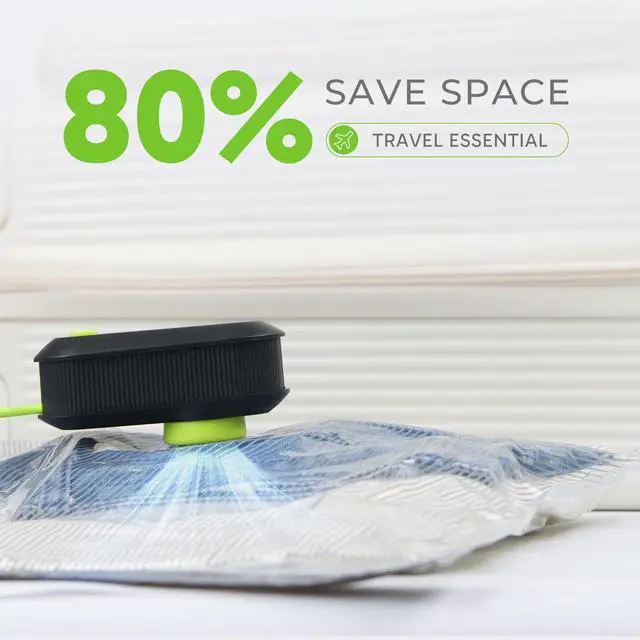 Alt view image 5 of 7 - Travel Vacuum Bags with USB Electric Pump, 12 Pack Vacuum Bags for Travel, Compression Vacuum Packing Bags for Luggage & Suitcase, Space Saving Travel Bags for Clothes and Clothing,Carry-On