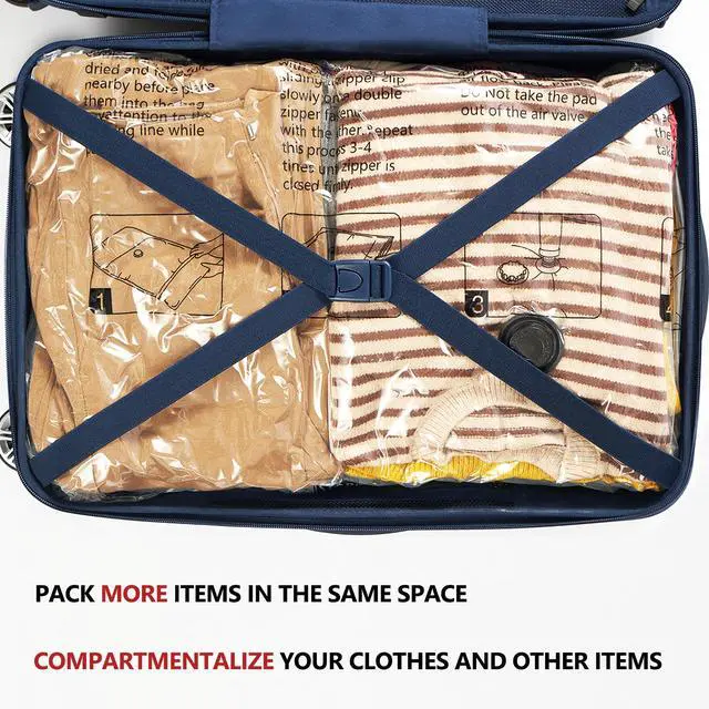 Alt view image 5 of 7 - Vacuum Seal Bags for Clothing Travel and Home Storage, Travel Vacuum Bags with Electric Pump, Space Saver Compression Packing Cubes for Luggage Suitcase Bedding Blankets Clothes, 20 Combo