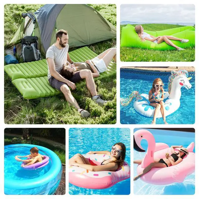 Alt view image 4 of 7 - Portable Air Pump for Inflatables, Rechargeable Air Mattress Pump, 400L/min Quick-Fill Inflate & Deflate, 6000mAh Battery Powered Pump for Air Beds, Pool Floats, Vacuum Storage Bags