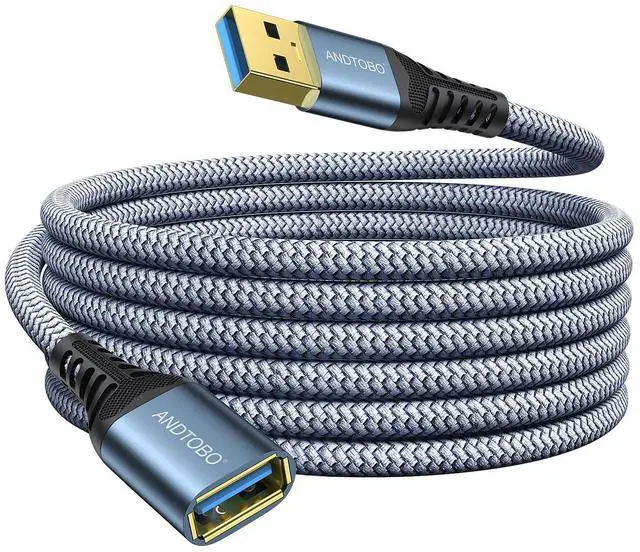 Main image of 10FT USB Extension Cable, USB 3.0 Type A Male to Female Extender Cables High-Speed Data Transfer 5Gbps Compatible with Gamepad, Printer, Webcam, USB Keyboard, Flash Drive, Hard Drive