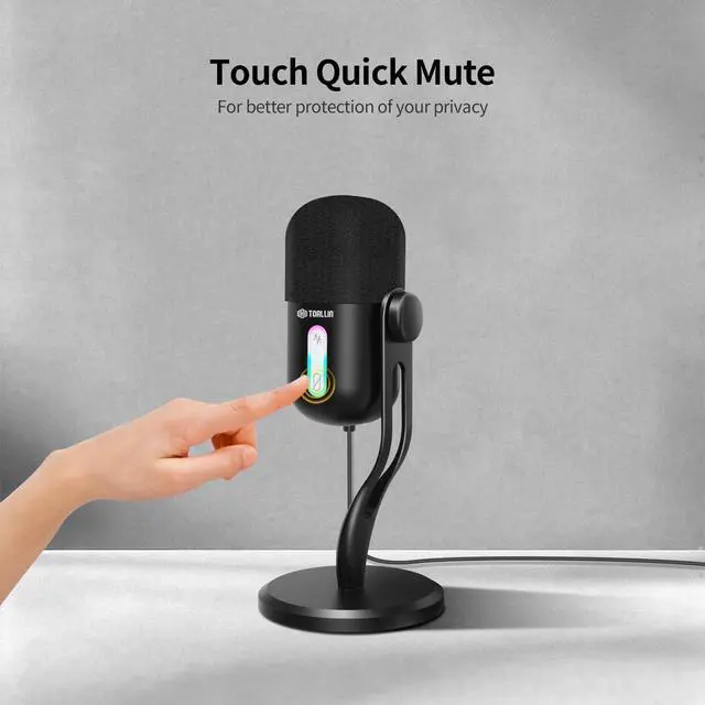 Alt view image 4 of 7 - CM60 - USB Condenser Microphone for Recording, Streaming, Podcasting, Meetings on Teams, Zoom, OBS, Twitch, YouTube, Noise Reduction & Mute, Works with Laptop/PC/Tablet/Cellphone, Black