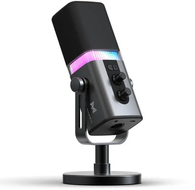Main image of 192KHz/32bit Dynamic Podcast Microphone for PC, USB & XLR Mic with RGB Lighting, Desktop Stand, Mute Button, All-Metal Body, Gain & Volume Control, Gaming Microphone for Livestreaming