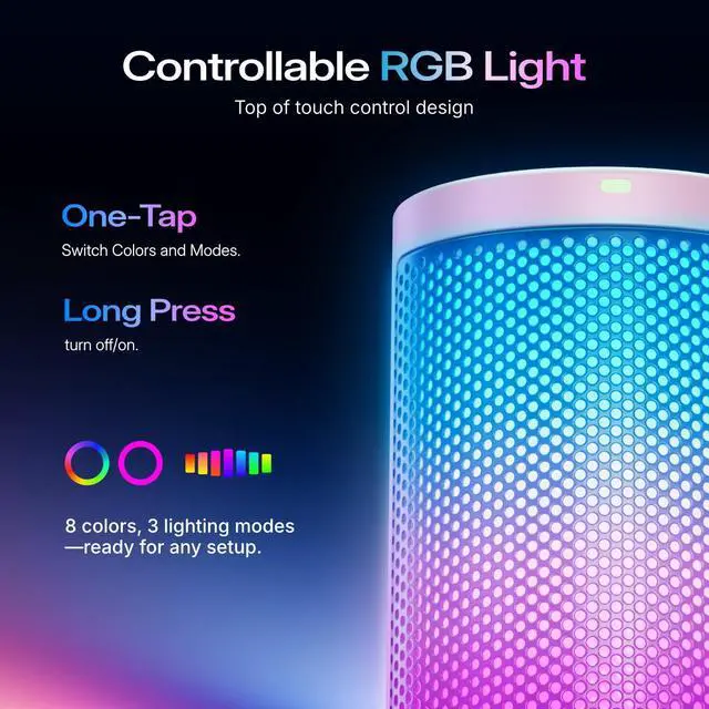 Alt view image 6 of 7 - Gaming USB Microphone with Noise Cancellation, Streaming mic for PC Computer MAC PS4 PS5, All-in-One Kit with Mute, Monitor for Recording, Podcast, Twitch, YouTube, Discord, DGM20S Pink