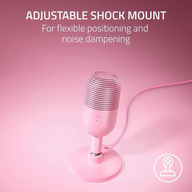 Alt view image 5 of 7 - Seiren V3 Mini USB Microphone: Condenser Mic - Supercardioid Pickup Pattern - Tap-to-Mute Sensor with LED Indicator - Shock Absorber - Ultra Compact - PC, Discord, OBS Studio, XSplit - Quartz