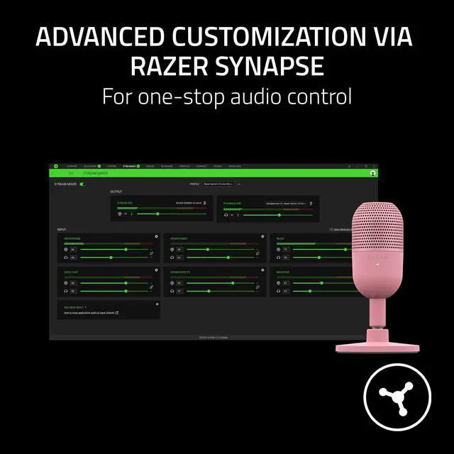 Alt view image 7 of 7 - Seiren V3 Mini USB Microphone: Condenser Mic - Supercardioid Pickup Pattern - Tap-to-Mute Sensor with LED Indicator - Shock Absorber - Ultra Compact - PC, Discord, OBS Studio, XSplit - Quartz