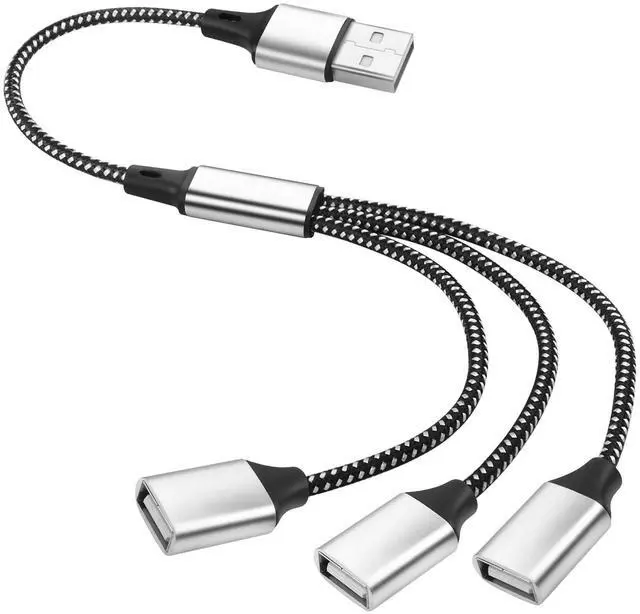 Main image of USB Splitter Y Cable, USB A Male to 3 Female Extension Cord,USB Splitter 3 Port for Printer/USB Keyboard/Flash Drive/Laptop/LED(USB 1 to 3)