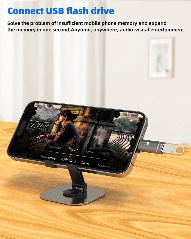 Alt view image 2 of 7 - Lightning to USB Adapter OTG Micro SD Cable(2in1)for IPhone 14 13 Pro Max for Apple for IPad Card Reader Digital Camera Flash Drive Female Lighting Male Transfer Phone Adaptador Cord MFI Connection TF