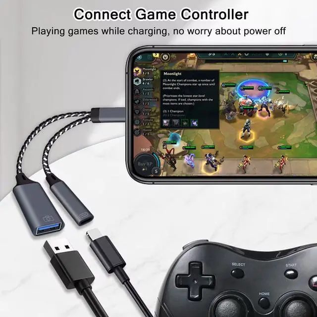 Alt view image 5 of 7 - USB 3.0 OTG Adapter for iPhone Connect U Flash Driver, USB Camera Adapter Compatible with iPhone iPad, 2 in 1 USB OTG Adapter with Charging Port Connect Camera, Card Reader, USB Flash Drive, Keyboard